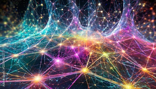 Futuristic Neural Network with Glowing Connections
