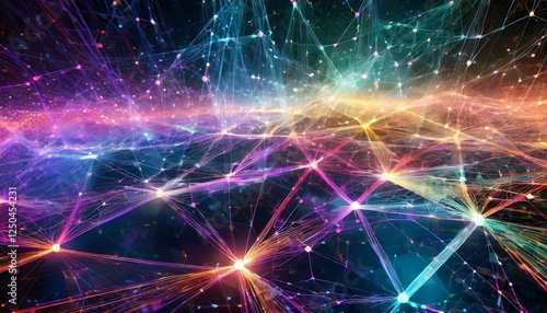 Futuristic Neural Network with Glowing Connections
