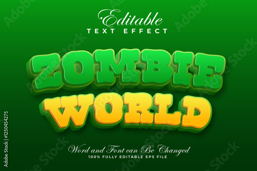 Zombie World 3D Editable Text Effect