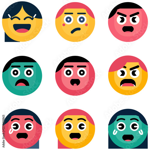 Playful, stylized figures in silhouette form, fully resize able and vector