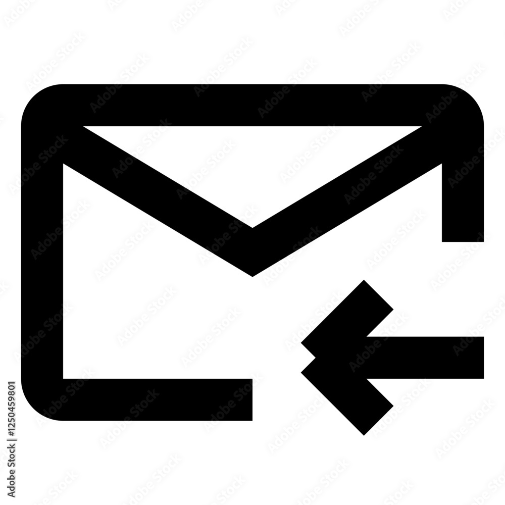 Mail Incoming - Simple Minimalist Communication Icon Mail Incoming - Simple Minimalist Communication Icon