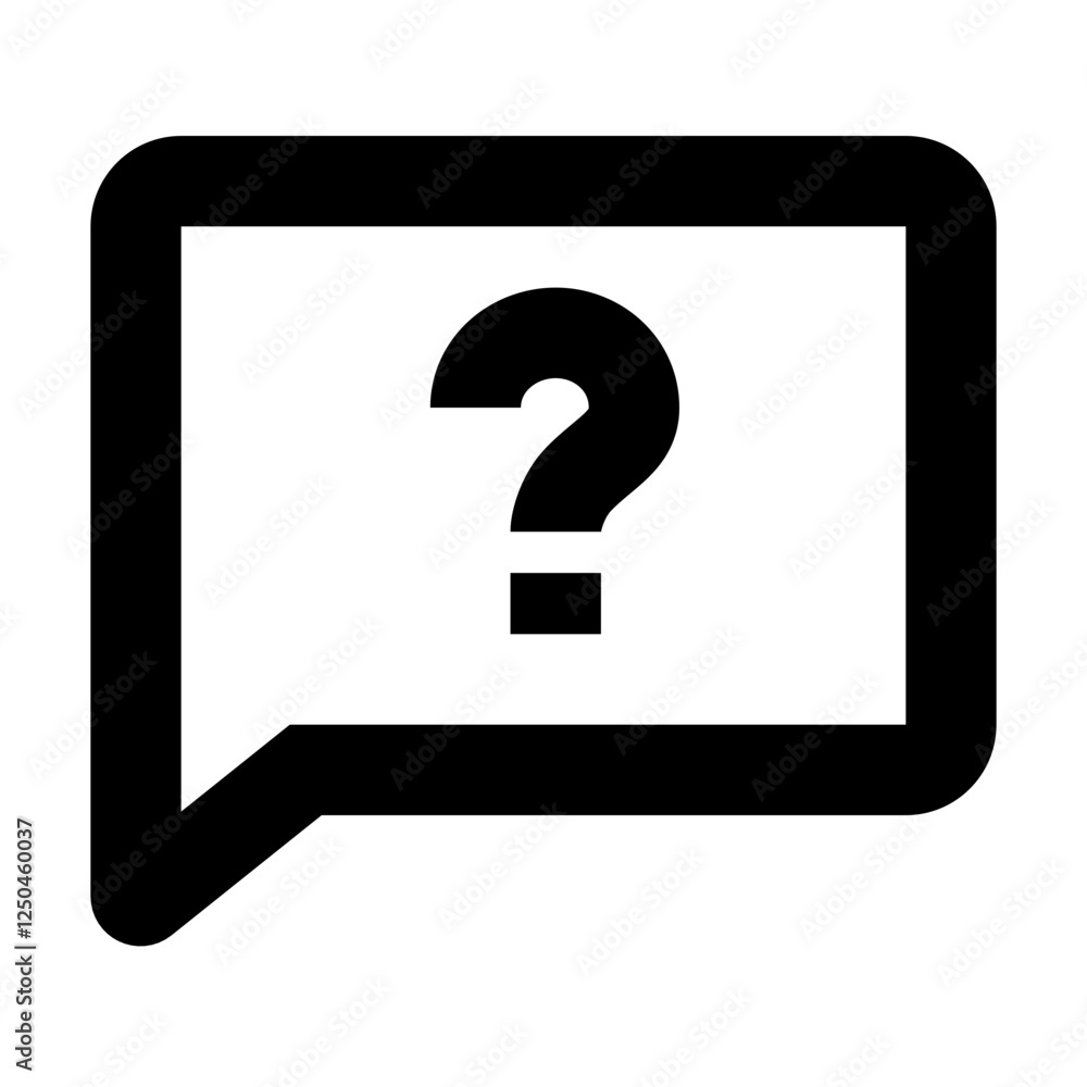 Message Question - Simple Minimalist Communication Icon Message Question - Simple Minimalist Communication Icon