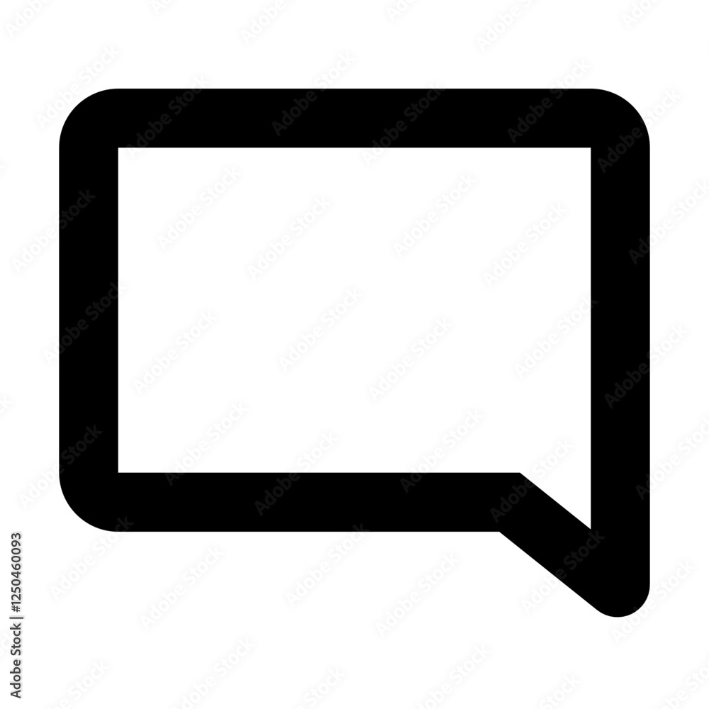 Message Right - Simple Minimalist Communication Icon Message Right - Simple Minimalist Communication Icon