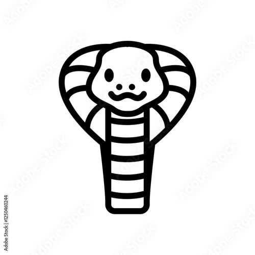 Cobra icon with cute design for animal visuals
