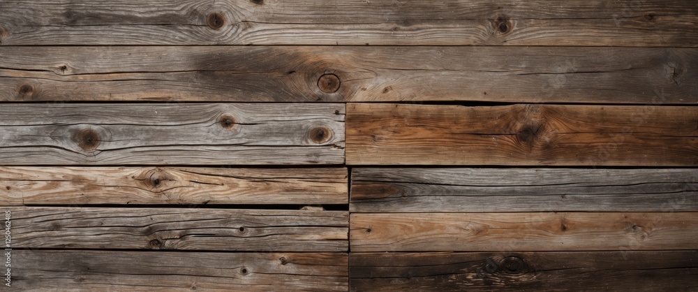 Rustic barn wood background featuring weathered planks with unique knots and textures ideal for vintage or natural-themed designs. Rustic barn wood background featuring weathered planks with unique knots and textures ideal for vintage or natural-themed designs.