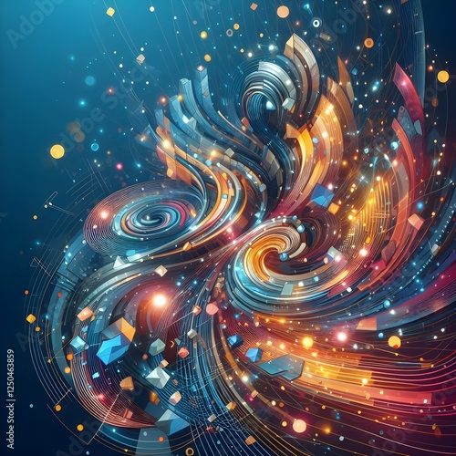 abstract background vector with spiral 