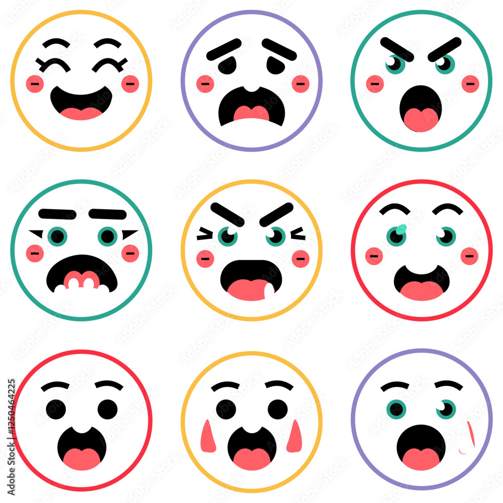 FAce Expression,outline emoticon set isolated on transparent vector,Express More with Less: Playful Silhouette Emojis FAce Expression,outline emoticon set isolated on transparent vector,Express More with Less: Playful Silhouette Emojis