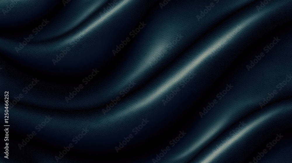 Dark blue fabric waves, elegant texture, soft folds, background design, website template Dark blue fabric waves, elegant texture, soft folds, background design, website template
