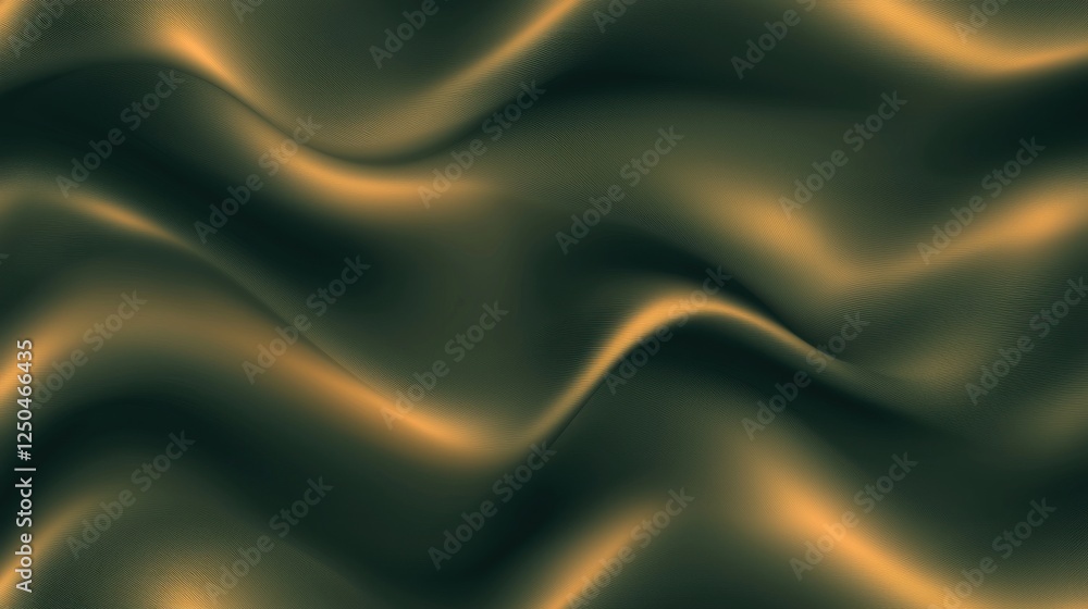 Abstract Gold Green Waves Fabric Texture Background Abstract Gold Green Waves Fabric Texture Background