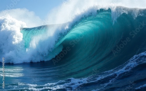 Powerful Ocean Wave Breaking