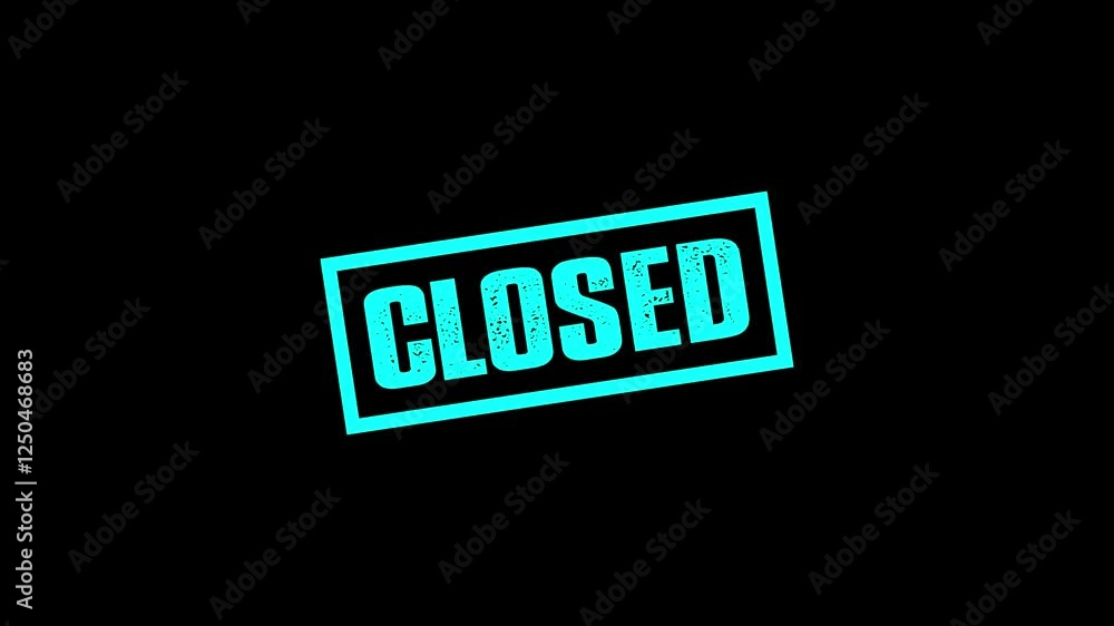 Animated Closed Rubber Stamp Icon. Closed sign 4k video footage. Animated Closed Rubber Stamp Icon. Closed sign 4k video footage.