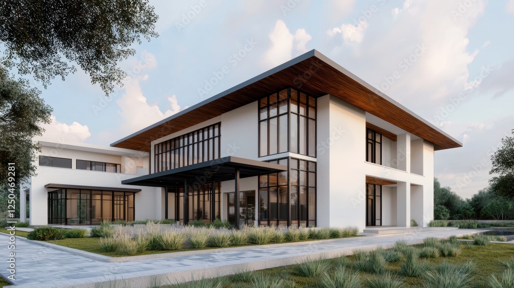 Modern Sustainable Family Home with Eco-Friendly Design and Open Space in Natural Surroundings Modern Sustainable Family Home with Eco-Friendly Design and Open Space in Natural Surroundings