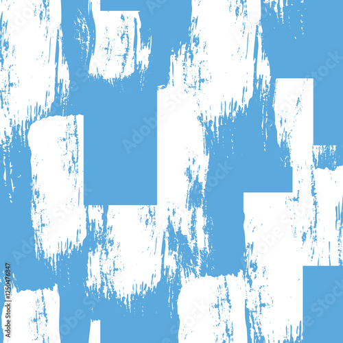 Seamless pattern of distorted abstract brush strokes,