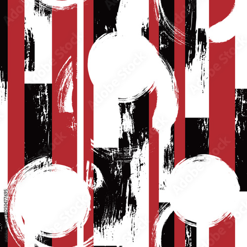 Seamless pattern of distorted abstract brush strokes,