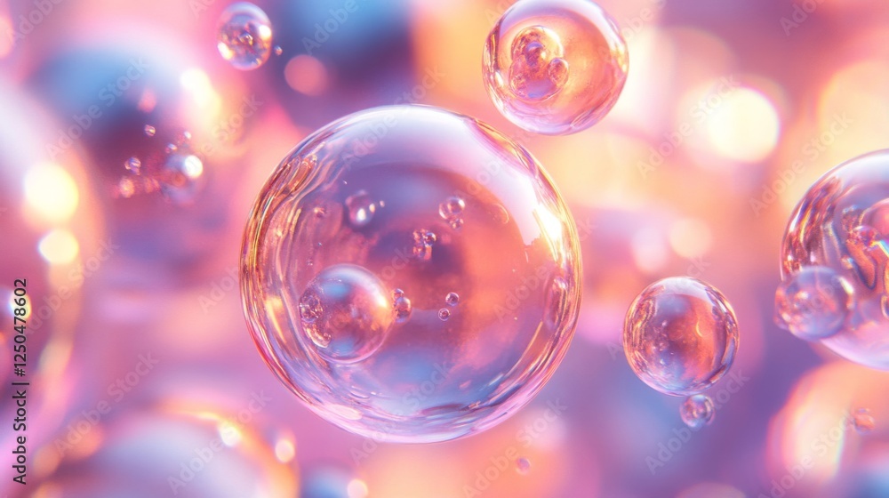 Abstract Pink Bubbles Background Abstract Pink Bubbles Background