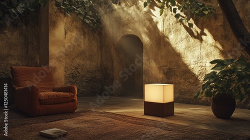 Wallpaper Mural Cozy indoor space with soft light, plants, and rustic atmosphere Torontodigital.ca