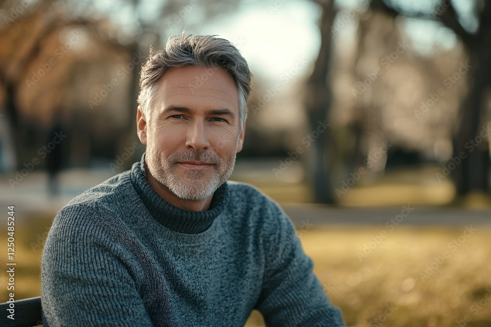 Portrait of a Mature Man Smiling Outdoors Portrait of a Mature Man Smiling Outdoors