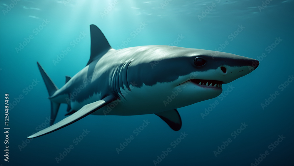 Fototapeta premium The Mighty Predator of the Deep: The Fascinating World of Sharks