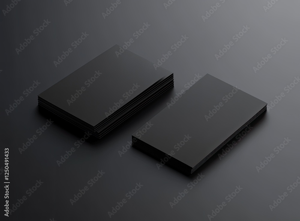 Black cards mockup, dark background, design, printing Black cards mockup, dark background, design, printing