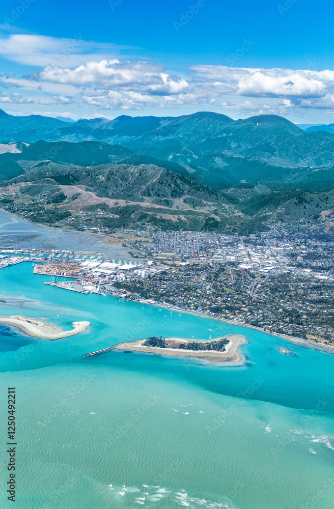 Obraz premium Town Nelson, Tasman Bay, South Island, New Zealand, Oceania.