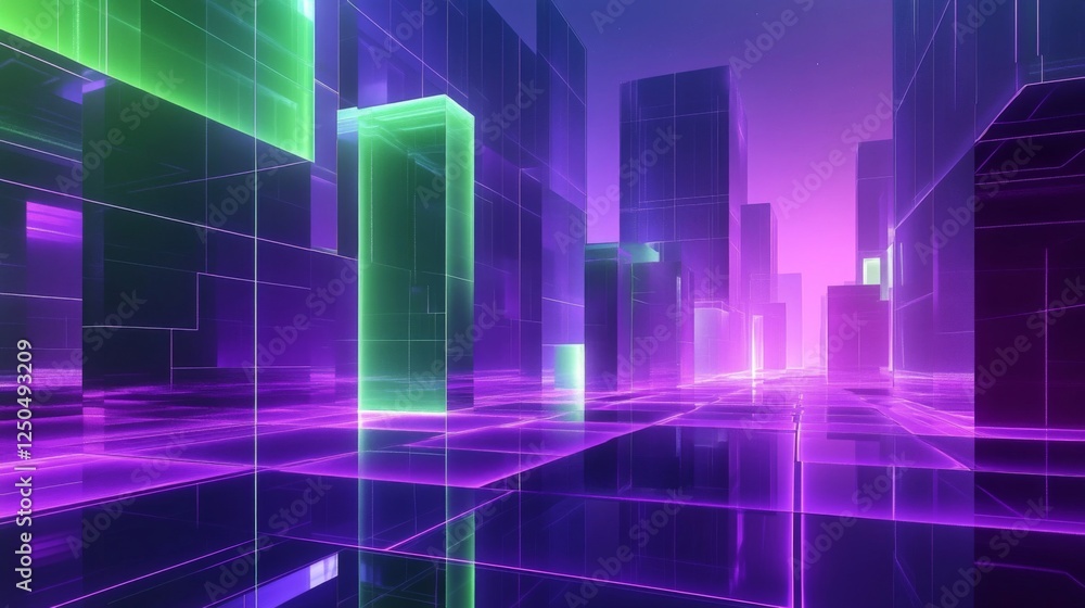 Neon Futuristic Cityscape Neon Futuristic Cityscape