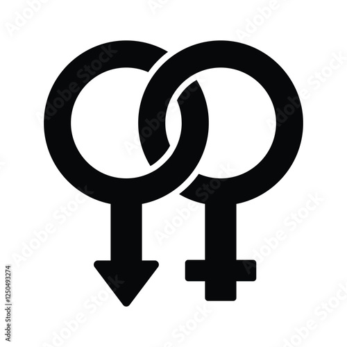 Male and female symbols representing gender in medical context
