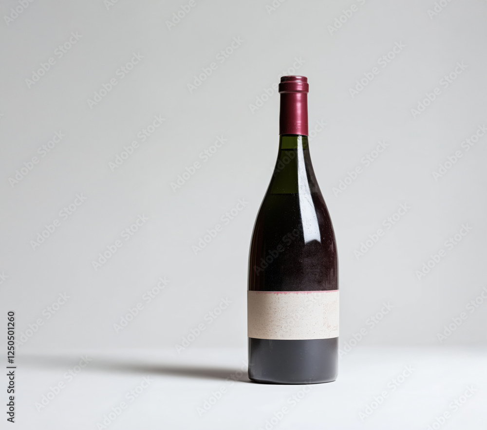 A bottle of red wine with a blank aged label next to a filled glass, set against a neutral background for branding mockups. Generative by Ai
A bottle of red wine with a blank aged label next to a filled glass, set against a neutral background for branding mockups. Generative by Ai