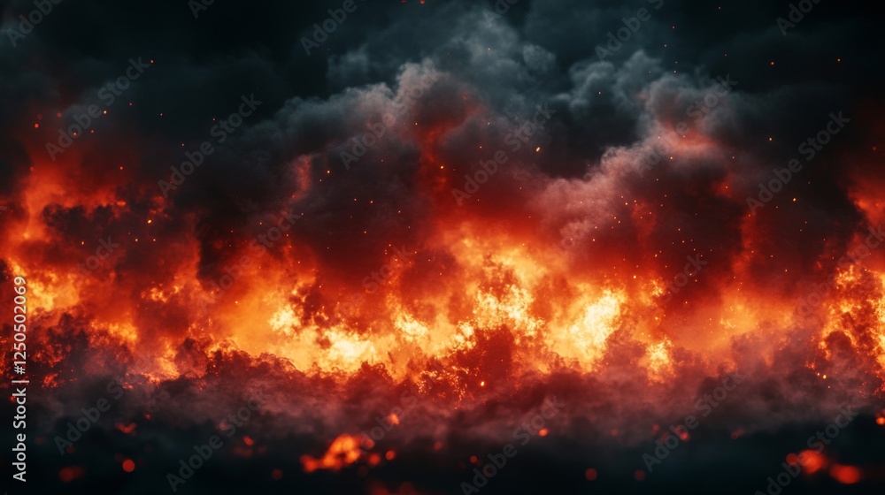 Fiery Clouds Of Flames Background Fiery Clouds Of Flames Background