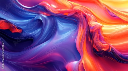 Abstract Colorful Liquid Flowing Design photo