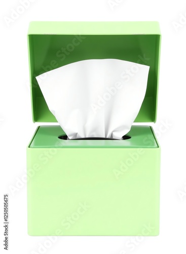 an image of a tissue box with a tissue in it, a close up of a tissue box with a tissue in it photo