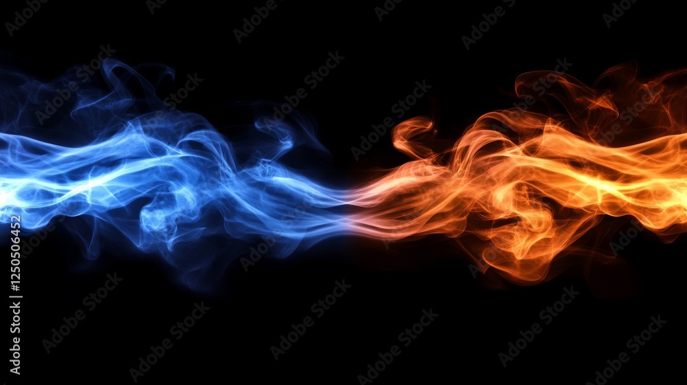 Abstract Fire And Ice Visual Effect Abstract Fire And Ice Visual Effect