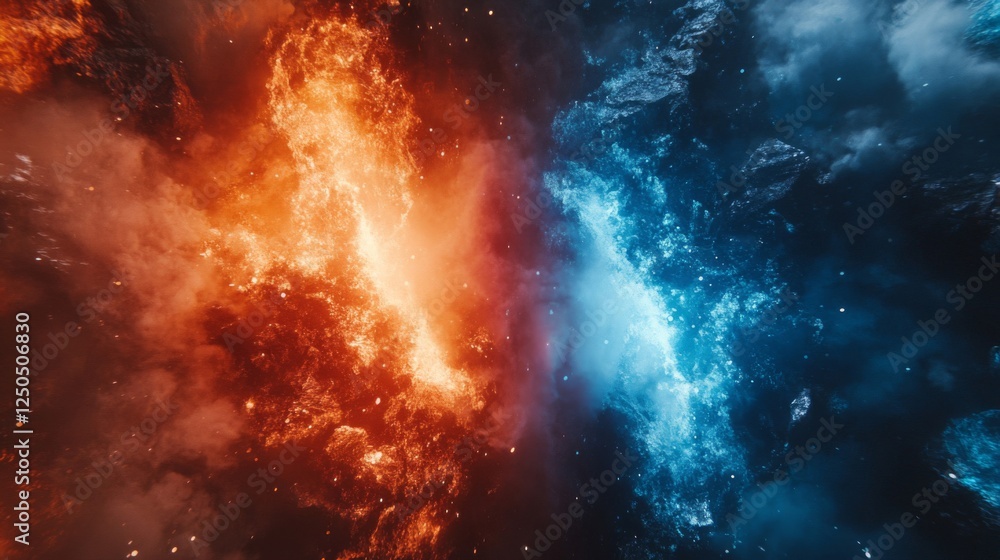 Abstract Fire And Ice Explosion Abstract Fire And Ice Explosion