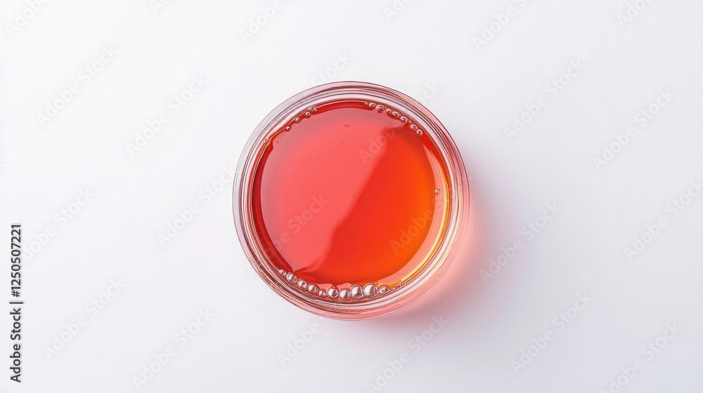 Round Bowl Of Vibrant Red Jelly Dessert Round Bowl Of Vibrant Red Jelly Dessert