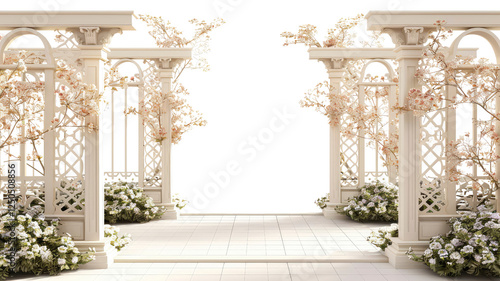 Beautiful architecture floral decoration background