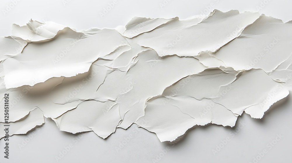 White handmade paper with coarse texture and irregular edges for an organic appearance. White handmade paper with coarse texture and irregular edges for an organic appearance.