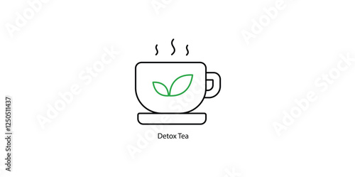 Detox Tea Icon: Herbal Cleanse and Body Detoxification
