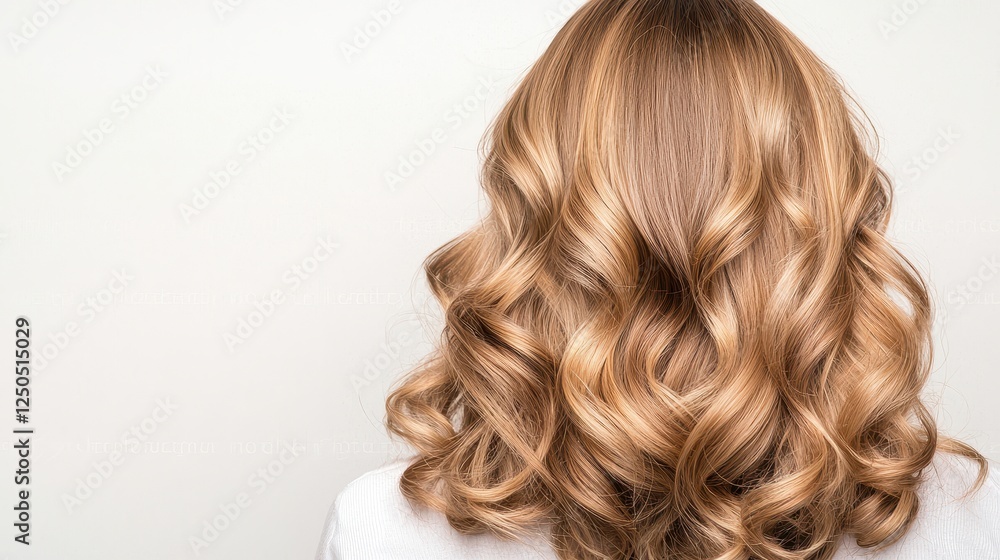 Fototapeta premium Revitalized Deep Color Treatment for Styled and Dry Hair with Elegant Waves