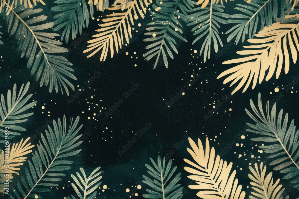 Elegant new year card featuring lush foliage motifs for seasonal greetings and celebration vibes, ideal for festive decor and heartfelt messages throughout the holiday season Elegant new year card featuring lush foliage motifs for seasonal greetings and celebration vibes, ideal for festive decor and heartfelt messages throughout the holiday season