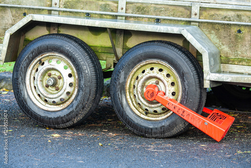 Photos hub cover over wheel clamp prevention