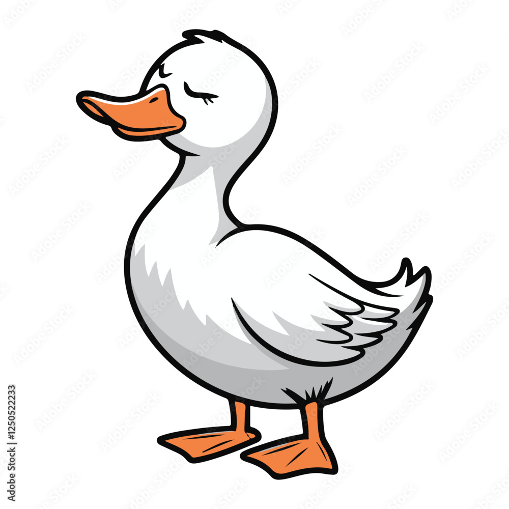 Obraz premium duck logo vector Art & Illustration, duck vector.