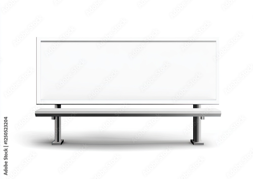 Blank bus stop bench billboard ad mockup Blank bus stop bench billboard ad mockup