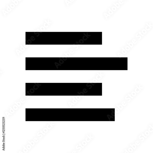 Left Align - Simple Minimalist Editor Icon for UI and Button Design