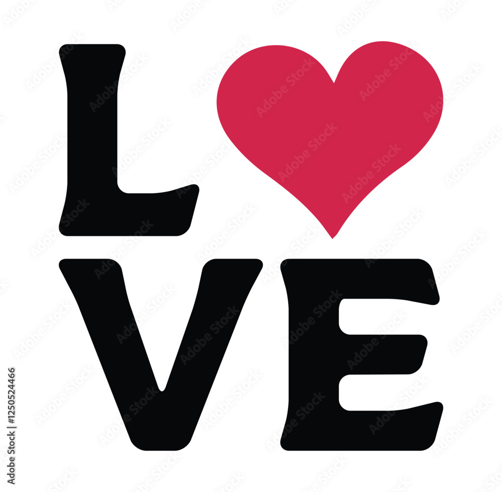 Valentine’s Day Vector Illustration with Loving Hearts and Symbols Valentine’s Day Vector Illustration with Loving Hearts and Symbols