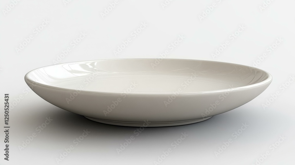White Ceramic Plate Illustration White Ceramic Plate Illustration