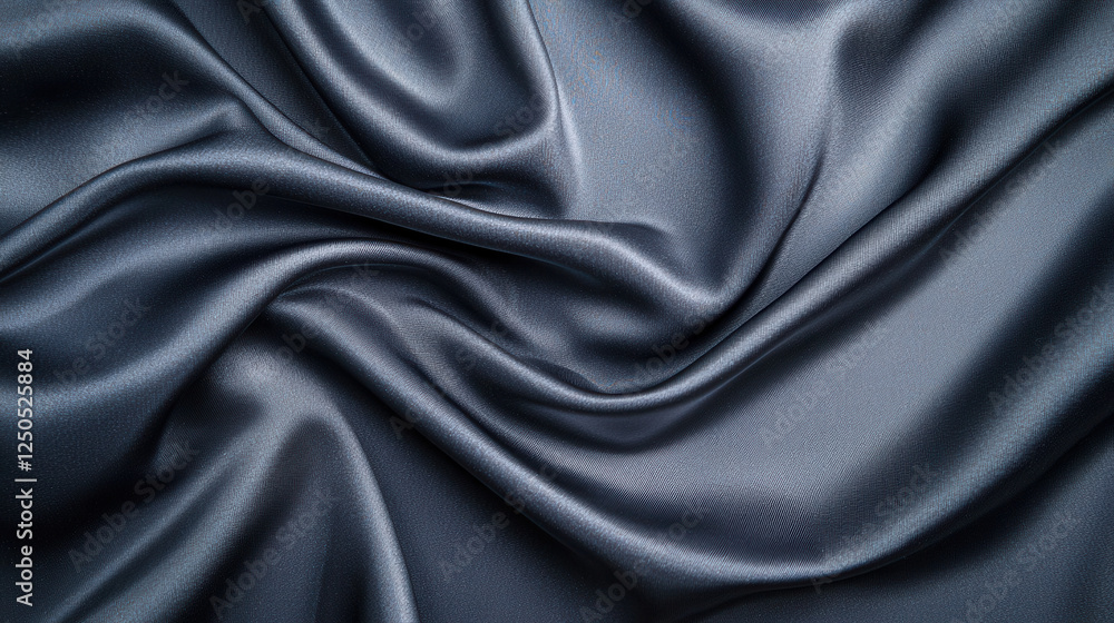 Obraz premium Satin fabric in graphite gray with smooth texture and elegant drape