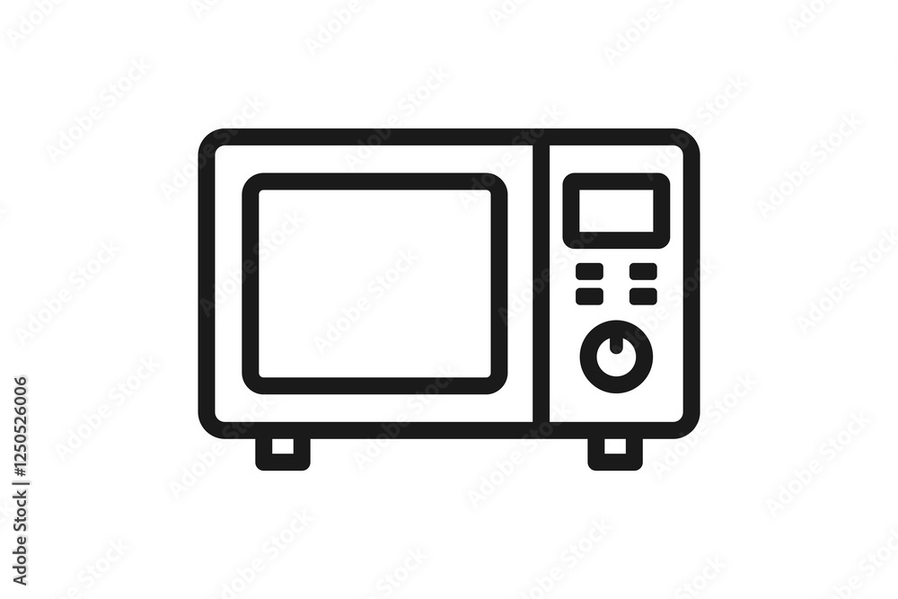 microwave oven icon line design microwave oven icon line design
