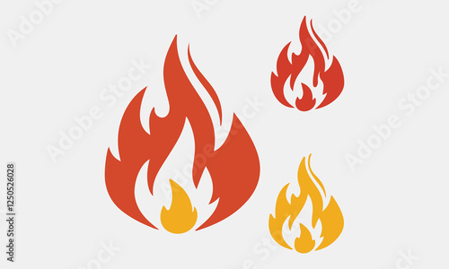 Fire flame logo vector illustration design template. vector fire flames sign illustration isolated. fire icon