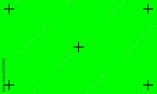 Chroma key background. Green screen with point icon. Vector stock illustration