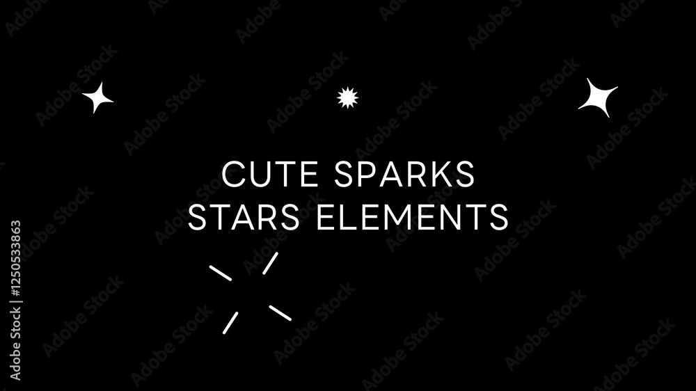custom made wallpaper toronto digitalCute Sparkly Stars Animation Elements,Glitter Decoration,Motion Graphics,Set of cute shapes, icons,elements on a transparent background, alpha channel,
