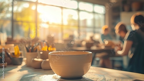 Sunlit Pottery Studio: A Craftsman's Bowl